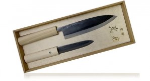 Набор из 2-х кухонных ножей Tadafusa для рыбы рукоять дерево setF