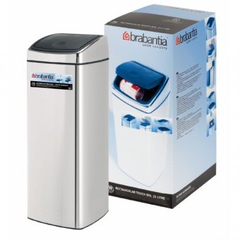 Мусорный бак TOUCH BIN прямоугольное 25 л, Brabantia 384905