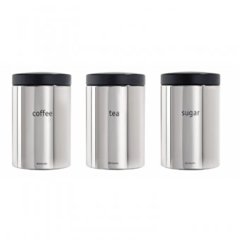 Набор контейнеров для кофе, чая и сахара Brabantia (3 предмета по 1,4л) 204166