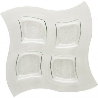 Менажница квадратная волнистая 26x26 см прозрачная, BDK-GLASS 3020498