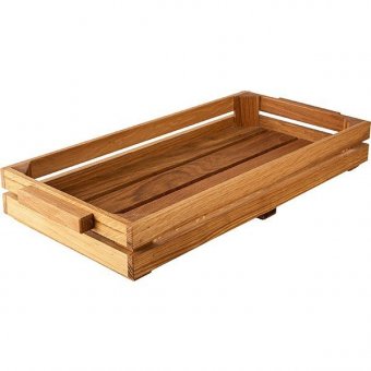 Ящик для подачи с ручками дуб 40х20 см PPwood, 4090938