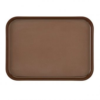 Поднос прямоугольный прорезиненный 30x42 см коричневый, CAMBRO 4080192