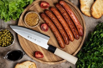 Кухонный нож для рыбы Tojiro рукоять магнолия F-1055