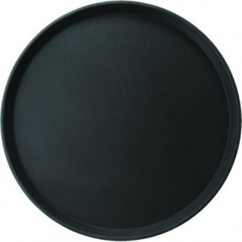 Поднос круглый прорезиненный d=40.6 см черный TouchLife, 212688