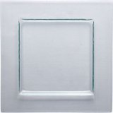 Тарелка квадратная "Бордер" 25х25 см прозрачная, BDK-GLASS 3011548