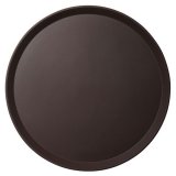 Поднос прорезиненный коричневый d 35.5 см, CAMBRO 4080108