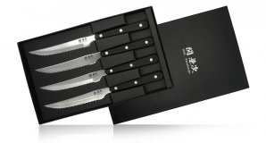 Набор из 4-х кухонных ножей для стейков Hatamoto рукоять термопластик 1202-4
