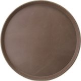 Поднос круглый прорезиненный d=40.6 см коричневый TouchLife, 212686